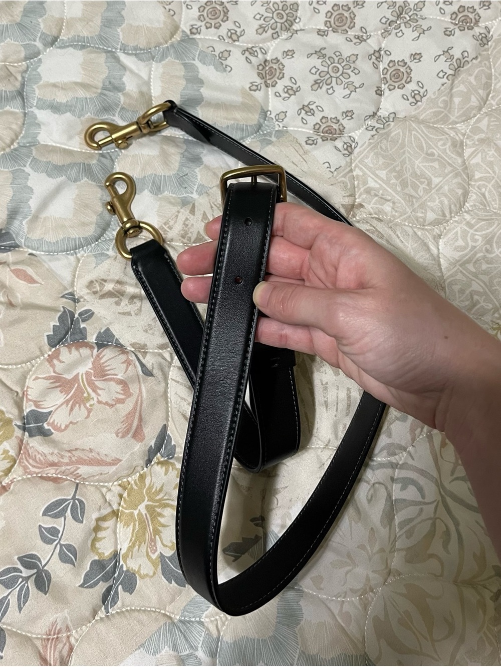 Coach Black/Brass Crossbody Strap!